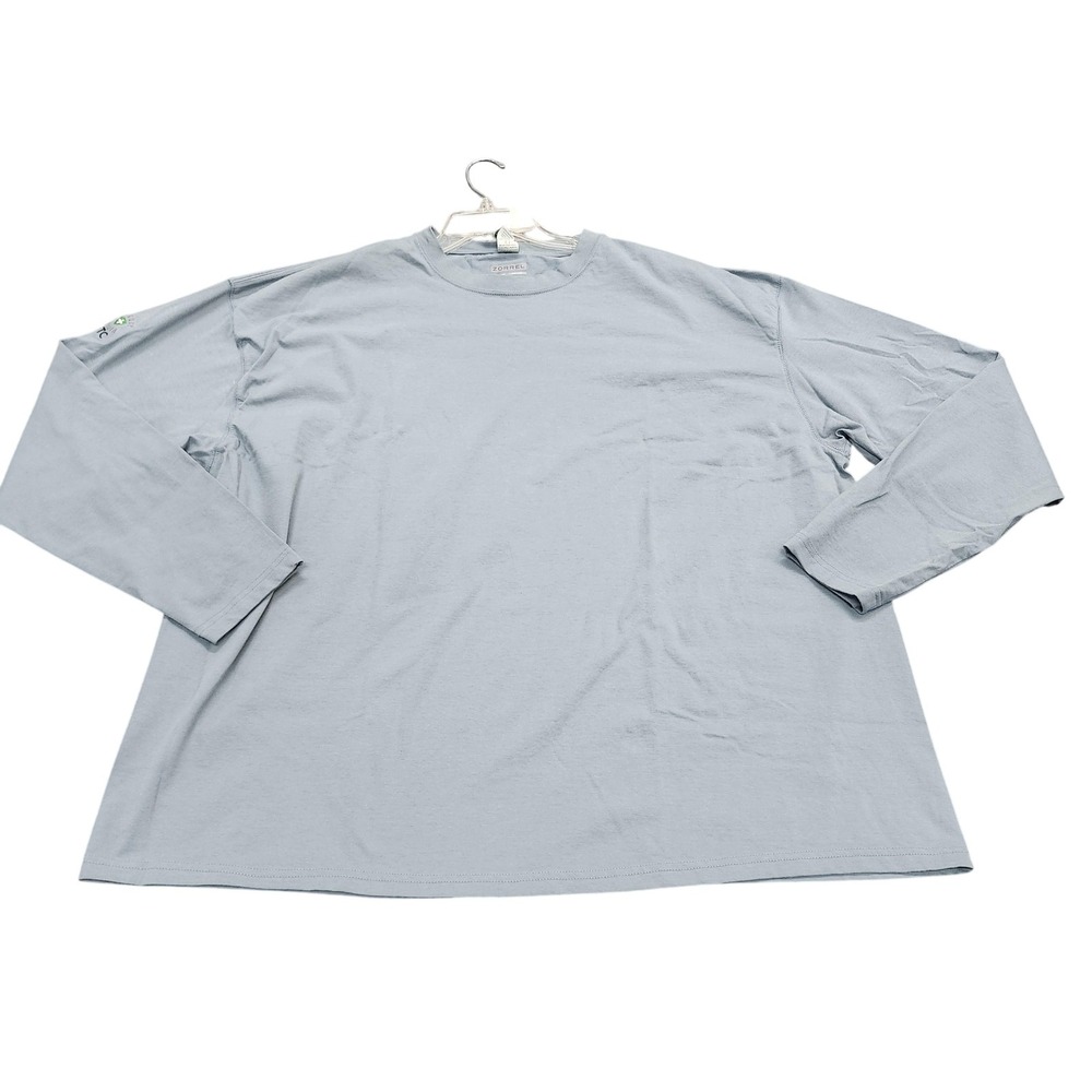 Zorrel Shirt Mens 3XL Blue Long Sleeve Insect Shield Tee Tagless Crew Neck